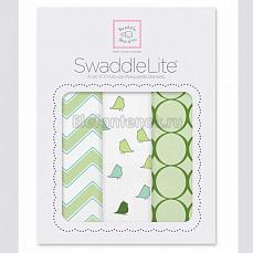 SwaddleDesigns Набор пеленок SwaddleLite Chic Chevron Lite Kiwi