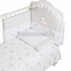ItalBaby Baby Glitter постельное белье, 5 предметов белый