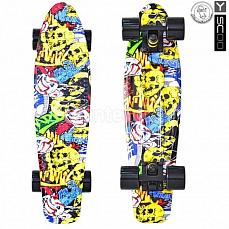 Y-SCOO 401G-O Скейтборд Y-SCOO Fishskateboard Print 22" винил 56,6х15 с сумкой Cartoon 
