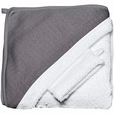Red Castle Hooded Towel+Flannel Grey