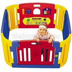 Haenim Toy Манеж детский с музыкальной панелью синий/желтый