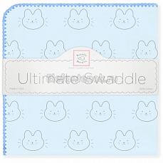 SwaddleDesigns Фланелевая пеленка для новорожденного Ultimate Bonjour Bunnie Blue