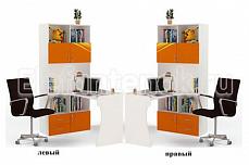 ABC-KING Champion стол-стеллаж Правый (каркас серый или белый) фасад (рисунок) оранжевый