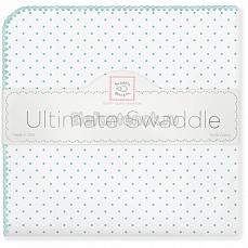 SwaddleDesigns Фланелевая пеленка для новорожденного SeaCrystal Dot