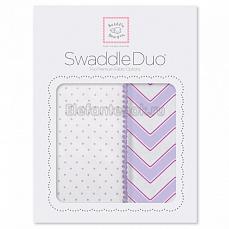 SwaddleDesigns Набор пеленок Swaddle Duo LV Classic Chevron