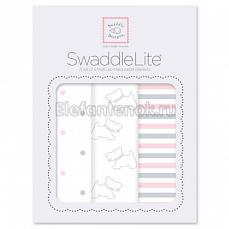 SwaddleDesigns Набор пеленок SwaddleLite Pstl Pink Little Doggie