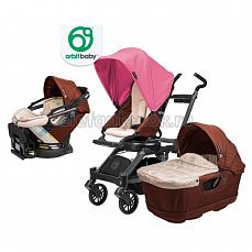 Orbit Baby G3 коляска 3 в 1  Mocha - капюшон Raspberry