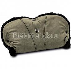 Moon  Hand Muff olive fishbone