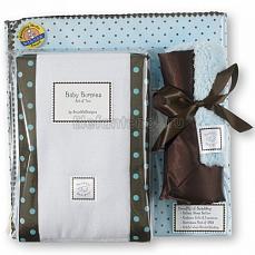 SwaddleDesigns Подарочный набор для новорожденного Gift Set PB w/ Brown Dot