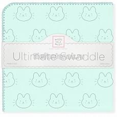 SwaddleDesigns Фланелевая пеленка для новорожденного Ultimate Bonjour Bunnie SeaCrystal