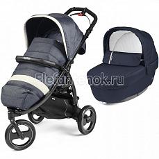 Peg-Perego Book Cross 2 в 1 (с люлькой Culla Elite) (Пег-Перего Бук Кросс Кулла Элит) Luxe Mirage-Class Navy