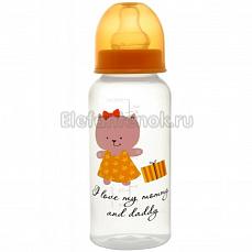 Happy Baby Бутылочка со стандартным горлом арт. 10003 оранжевый