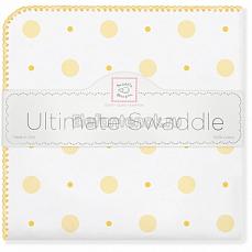 SwaddleDesigns Фланелевая пеленка для новорожденного YW Big Dot Lt Dot