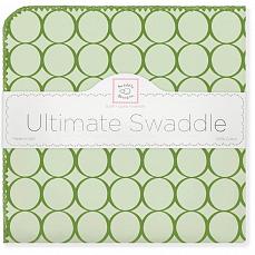 SwaddleDesigns Фланелевая пеленка для новорожденного Кружки - киви
