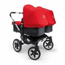 Bugaboo Donkey Twin  black\red расширенный капюшон