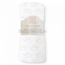 SwaddleDesigns Пеленка детская тонкая Маркизет Little Doggie Pstl Pink