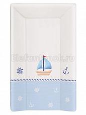 Ceba Baby Матрац пеленальный 70 см мягкий с изголовьем Marine white-blue W-103-010-009