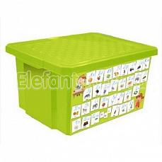 Plastik Репаблик ящик для хранения игрушек X-BOX Обучайка, 17л, азбука Цвет не выбран