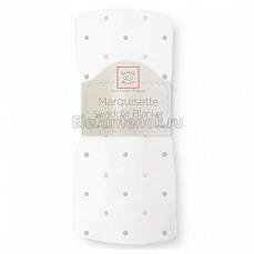 SwaddleDesigns Пеленка детская тонкая Маркизет Dottie Star Pstl Pink