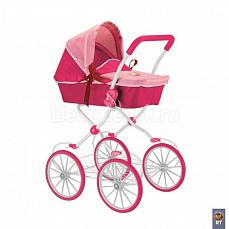 Rich Toys 603 Кукольная коляска фуксия+розовый 