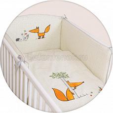 Ceba Baby Постельное бельё 3 предмета с вышивкой Fox ecru вышивка W-801-059-170