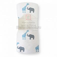 SwaddleDesigns Пеленка детская тонкая Маркизет B Giraffe/Elephant