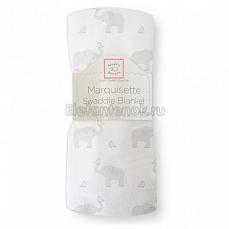 SwaddleDesigns Пеленка детская тонкая Маркизет PP Elephant/Chickies