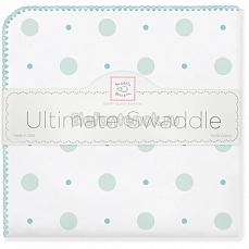 SwaddleDesigns Фланелевая пеленка для новорожденного SC Big Dot Lt Dot