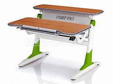 Comf-Pro Coho2 столешница бук / ноги белые с зелеными накладками