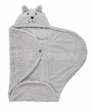Jollein Меховое одеяло-конверт Teddy Bear light grey (Светло-серый мишка)