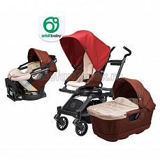 Orbit Baby G3 коляска 3 в 1  Mocha - капюшон Red