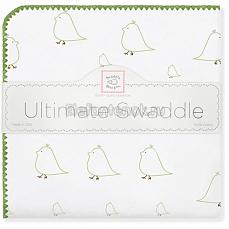 SwaddleDesigns Фланелевая пеленка для новорожденного Kiwi Chickies