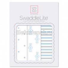 SwaddleDesigns Набор пеленок SwaddleLite Pstl Blue Little Bunnie