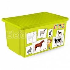 Plastik Репаблик ящик для хранения игрушек X-BOX Обучайка, 57л, животные Цвет не выбран