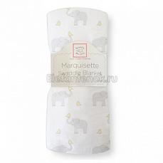 SwaddleDesigns Пеленка детская тонкая Маркизет PY Elephant/Chickies