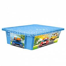 Plastik Репаблик ящик для хранения игрушек X-BOX Sity Cars, на колесах, 30л Цвет не выбран