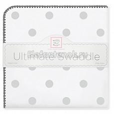 SwaddleDesigns Фланелевая пеленка для новорожденного Ultimate Big Dots Sterling