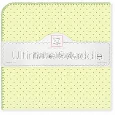 SwaddleDesigns Фланелевая пеленка для новорожденного Kiwi w/Kiwi Dot