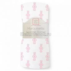 SwaddleDesigns Пеленка детская тонкая Маркизет Little Bunnie Pstl Pink