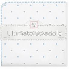 SwaddleDesigns Фланелевая пеленка для новорожденного BL/Sterling Lt Dot