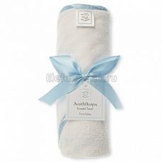 SwaddleDesigns Полотенце с капюшоном Hooded Towel WH w/BL Mini Mod