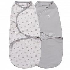 Summer Infant SwaddleMe Organic 2 шт. серый звезды S/M