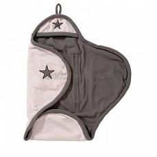 Jollein Флисовое одеяло-конверт на липучке Star grey/Anthracite (Серый/антрацит (звезда))