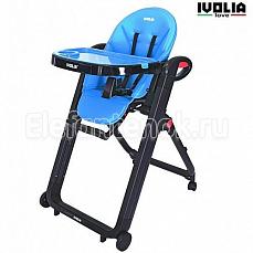 IVOLIA LOVE стульчик для кормления на 4 колесах blue