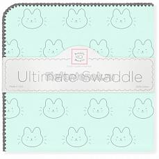 SwaddleDesigns Фланелевая пеленка для новорожденного Ultimate Bonjour Bunnie Pstl SeaCrystal