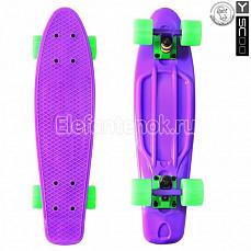 Y-SCOO 401-B Скейтборд Y-SCOO Fishskateboard 22" винил 56,6х15 с сумкой PURPLE/green 