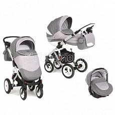 Adamex Aspena (Адамекс Аспена коляска 3 в 1) GRAND COLLECTION GREY+WHITE (серый+белый GR+WH)