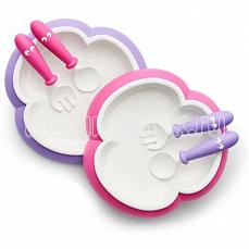 Baby Bjorn Plate and Spoon Розовый-лиловый