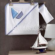 Kidboo Blue Marine полотенце-уголок + варежка
