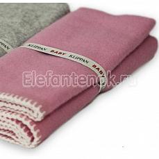 Klippan Одеяло-плед однотонное из эко-шерсти 65х90 Розовый